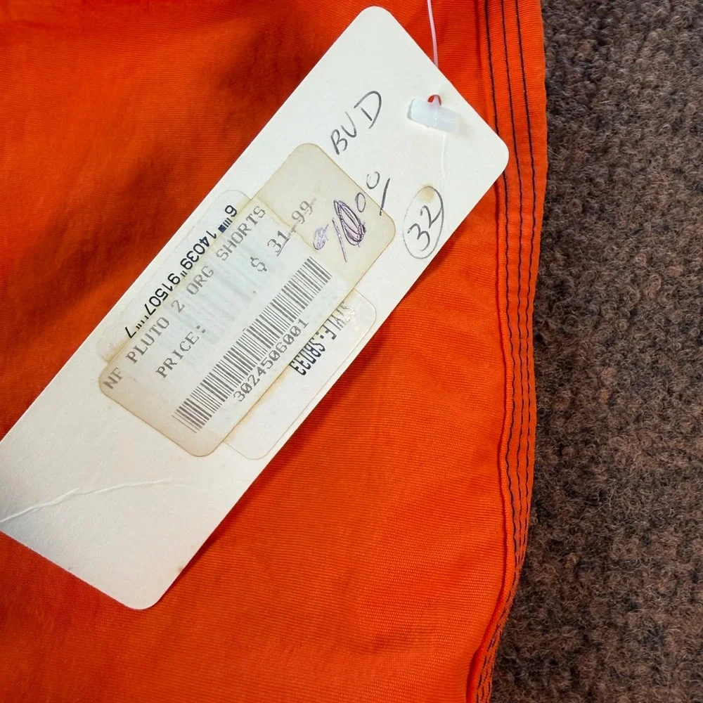 No Fear Pluto 2 Board Shorts Mens 32 Orange Vintage Cargo Swim Trunks SB033 NWT